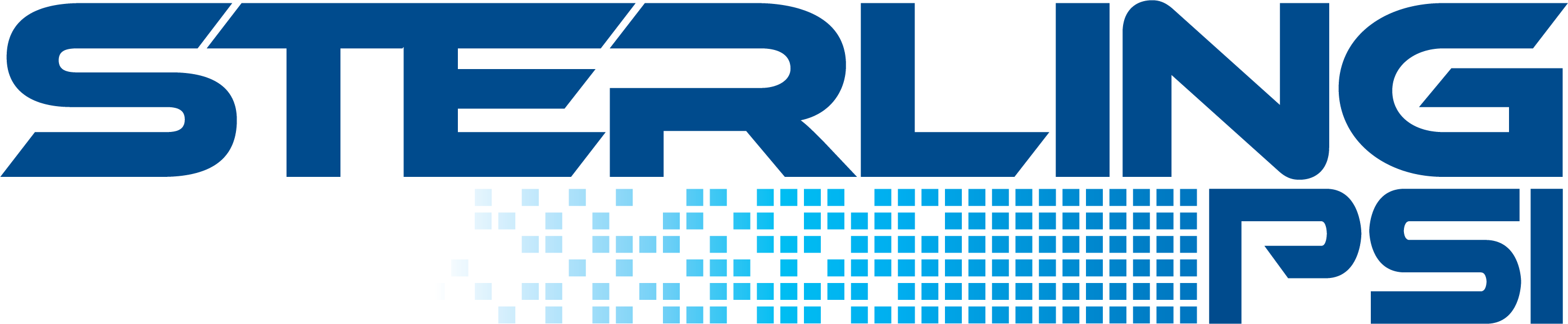 Blue abstract design with block patterns and partial letters.